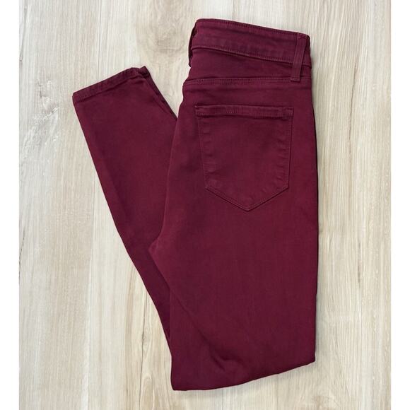 L'Agence Margot Skinny Jeans sz 26 Dark Berry - Wax Coating Faded- Size 26x26 - Picture 8 of 15